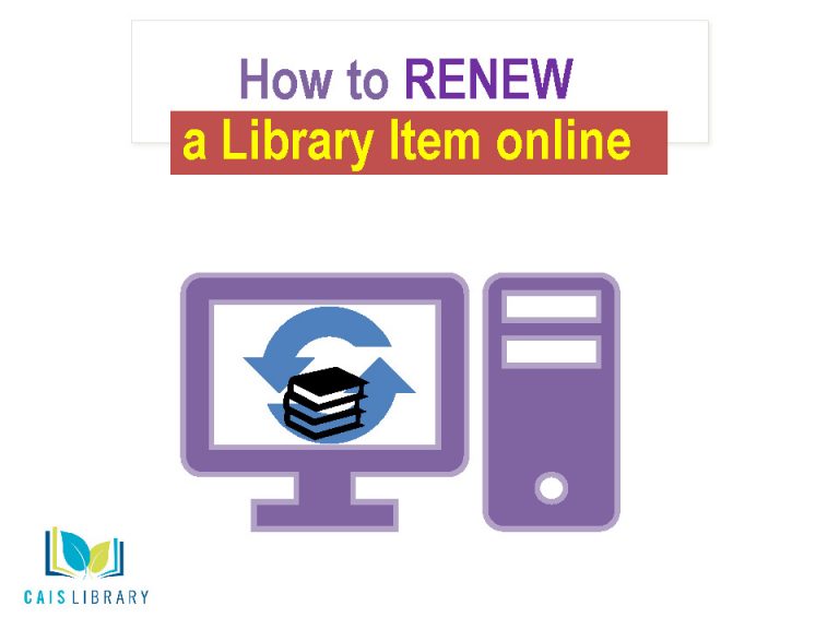 renew my library books online